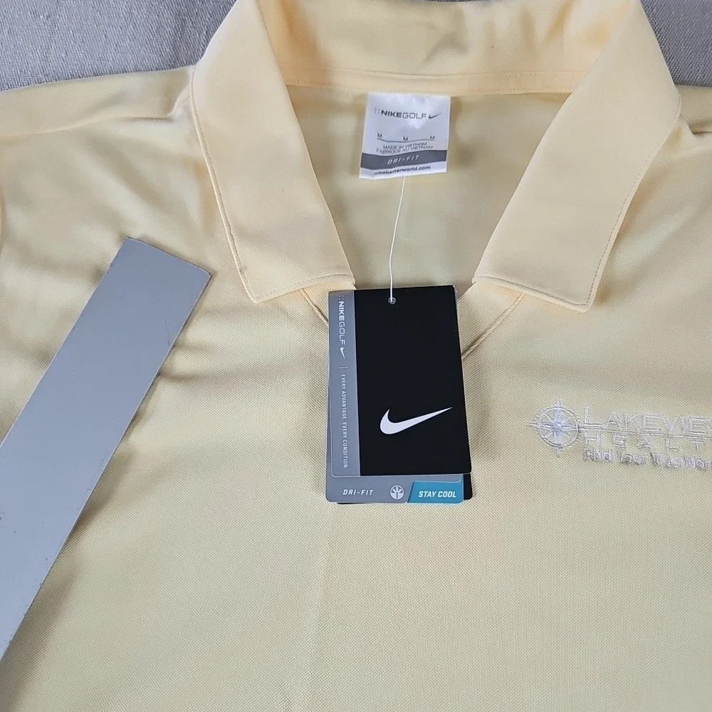 Nike Golf‎ Dri-Fit Womens Medium Polo Embroidered Lakeview Health Logo NWT
